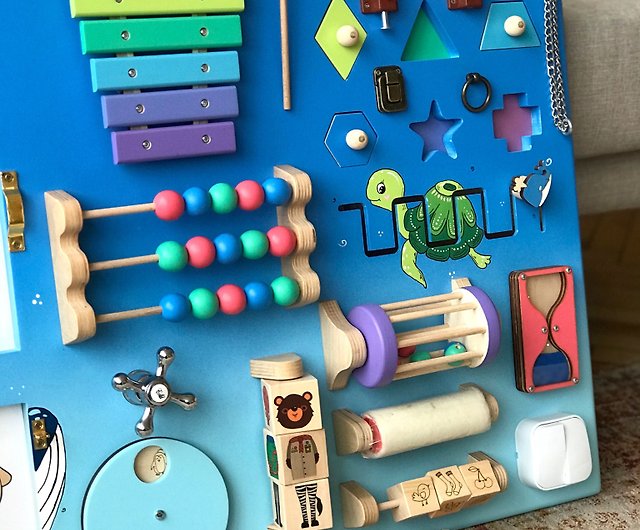 Busy Board Montessori With a Phone,busy Board Personalized Toddler Toy,big Busy  Board Montessori,toddler Busy Board for Boys,kid Busy Board 