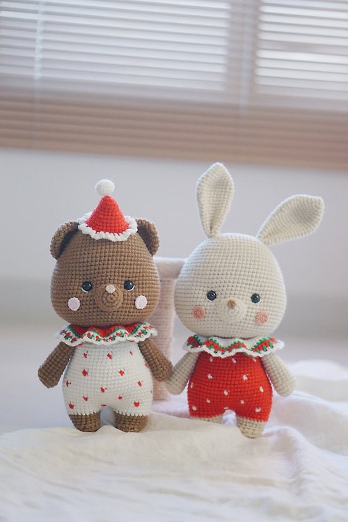 namsompan Digital Download - PDF | Crochet amigurumi pattern christmas Bear & Rabbit