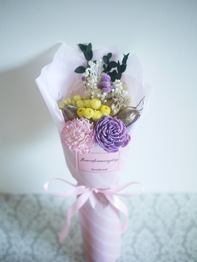 ♥ ♥ spend daily bouquet for mom / Mother's Day present, only a limited purple carnations - ตกแต่งต้นไม้ - พืช/ดอกไม้ สึชมพู