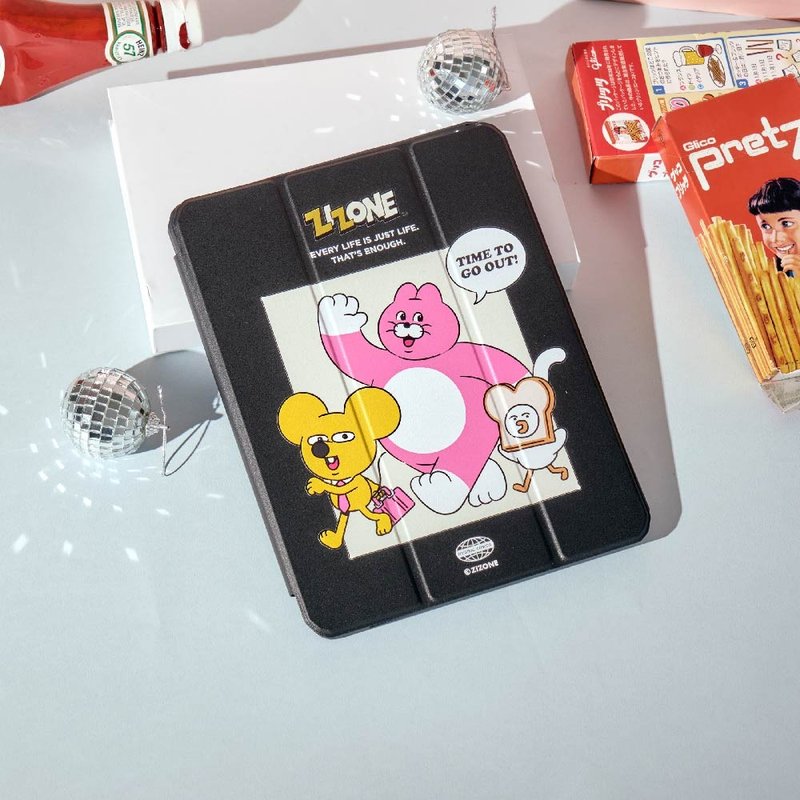 ZIZONE goes out to play with iPad tri-fold protective case - เคสแท็บเล็ต - พลาสติก หลากหลายสี