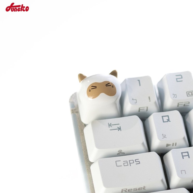 CAPX Studio White Cat Frank Artisan Keycap - Computer Accessories - Resin Black