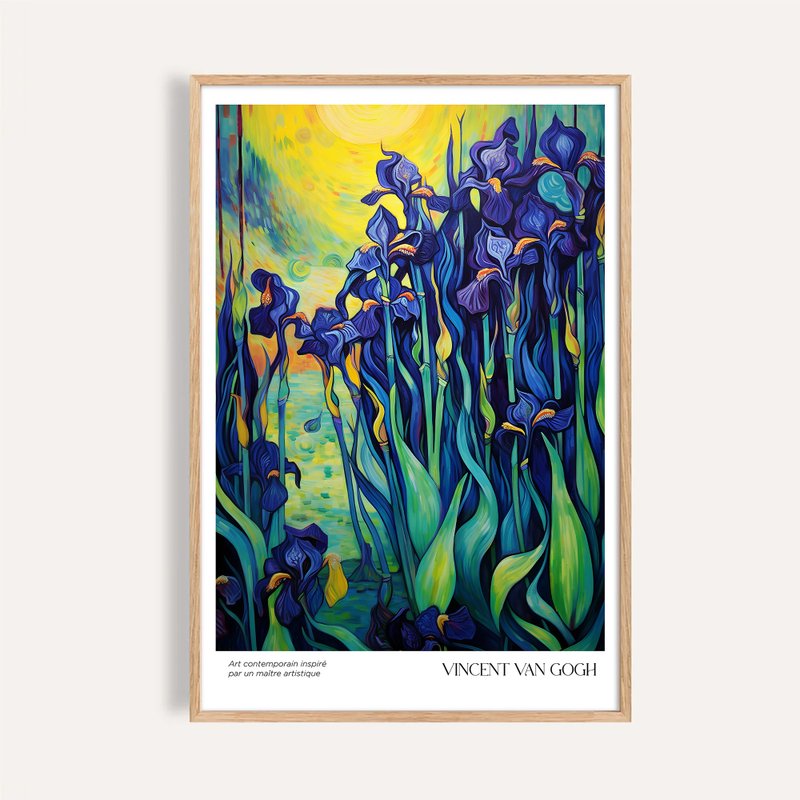 鳶尾花 Irises in Bloom / 梵谷風格藝術掛畫 畫芯 海報 - 海報/掛畫/掛布 - 紙 