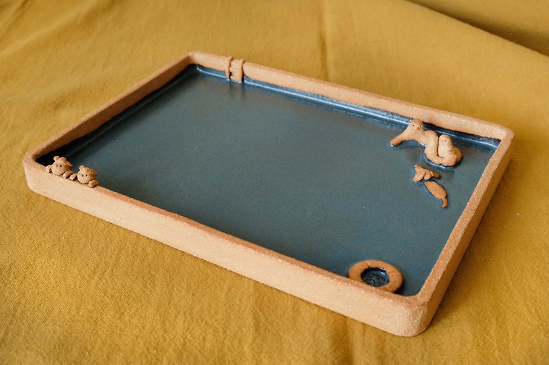 Exclusive order - pool tray - เซรามิก - ดินเผา สีน้ำเงิน