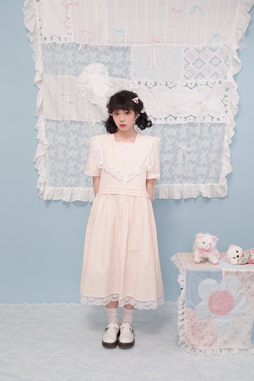 昭和ロリータ 昭和レトロ ロリータ 速 プリーツワンピース
