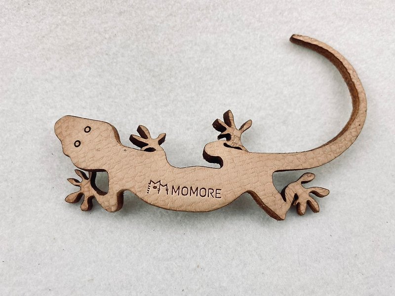 Pet Toy - Leather Gecko - Pet Toys - Genuine Leather Khaki