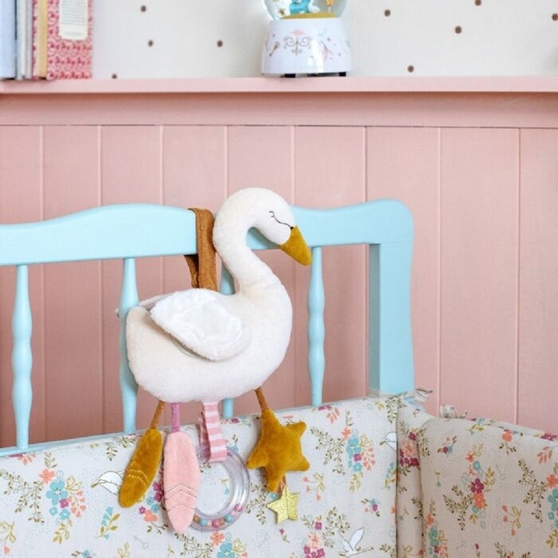 法國 Moulin Roty 小小舞蹈學校系列-天鵝懸掛玩偶 32cm - 寶寶/兒童玩具/玩偶 - 聚酯纖維 多色