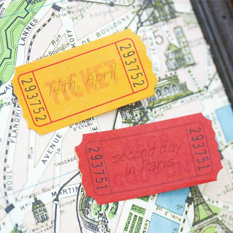 Cinema ticket stub COUPON MEMO sticky note / orange