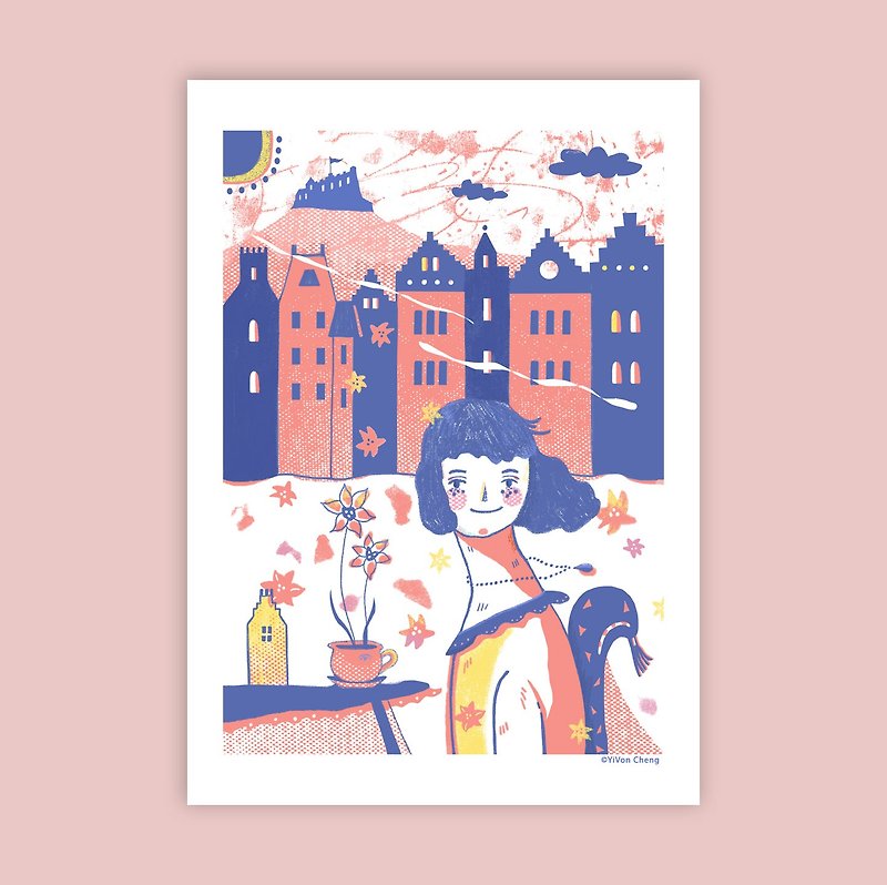 Artist Giclée art print Spring in Edinburgh Home Deco-YiVon Cheng Illustration - Posters - Paper Pink