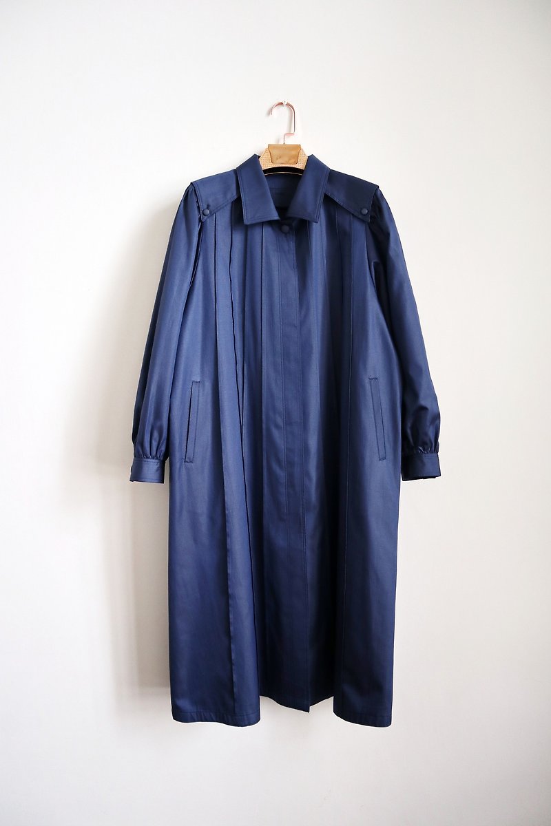 Pumpkin Vintage. Vintage coat coat - Women's Blazers & Trench Coats - Polyester Blue