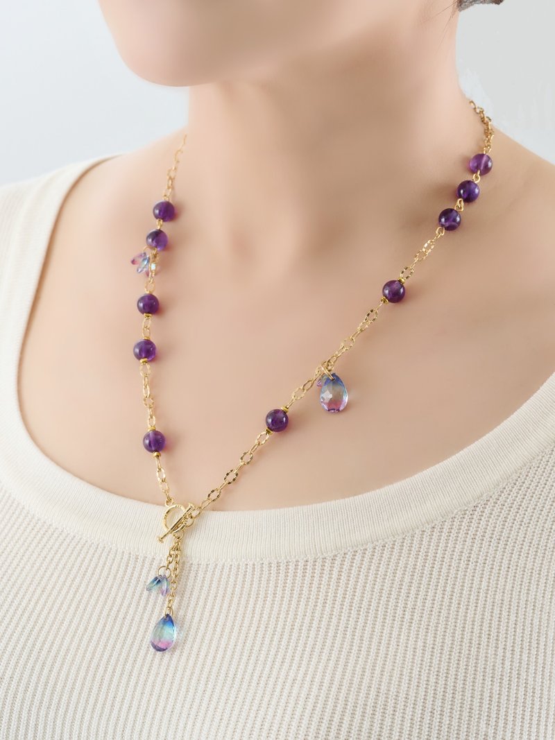 Muses Muse ~ Zi Yan series necklace - Necklaces - Jade Purple