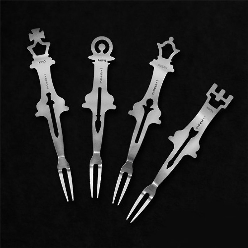 [Desk + 1] chess fruit fork - into four groups (three optional) - Cutlery & Flatware - Other Metals 