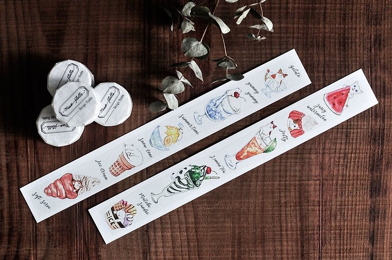 Summer Cat Masking Tape -  3cm - No more restocking after sold out - Washi Tape - Paper Multicolor