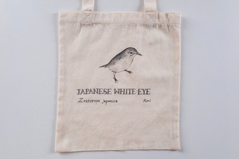 Pure hand-painted bird cotton shopping bag ‧ - กระเป๋าแมสเซนเจอร์ - ผ้าฝ้าย/ผ้าลินิน 