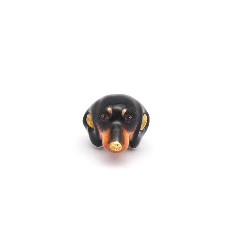Dachshund Dog Charm, Black - Bracelets - Copper & Brass Black