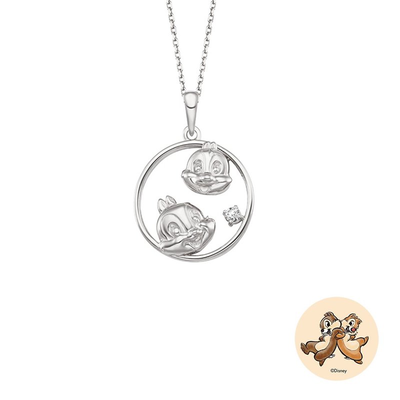 Disney Kiki and Didi Necklace TON2722 - Necklaces - Sterling Silver Silver