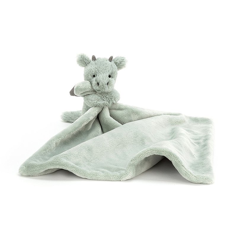 Bashful Dragon Soother 小飛龍安撫巾 約34x34公分 - 圍兜/口水巾 - 聚酯纖維 綠色