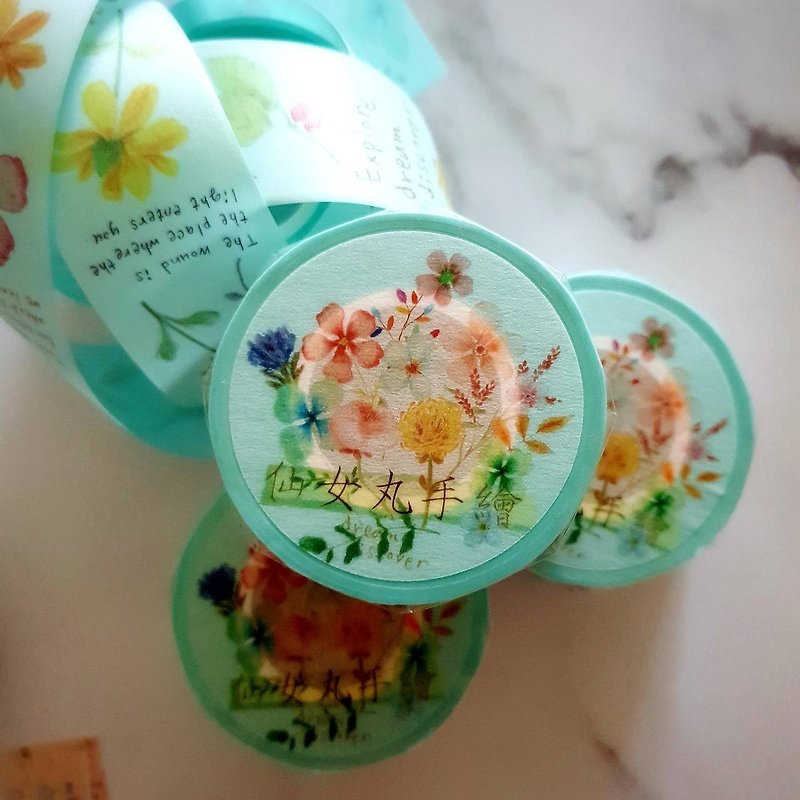 Flower Roll III and paper tape (with release paper) - not sold out - Washi Tape - Paper 