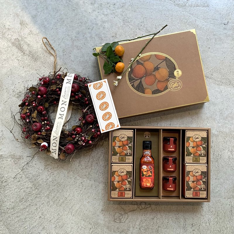 Ju Feng gift box L21 (kumquat series + orange spicy death sauce + optional combination) - with carrying bag - เค้กและของหวาน - อาหารสด 