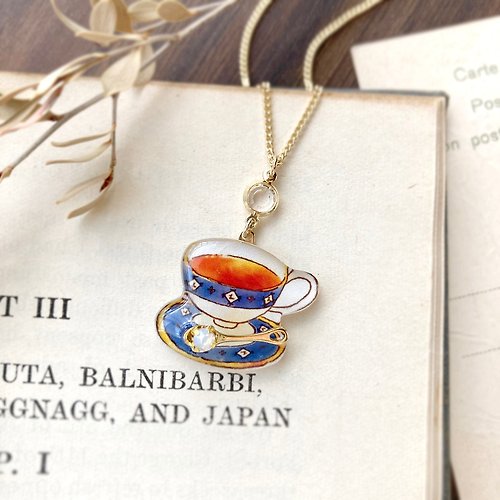 Little brilliant days Tea and Fruit Breakfast teacup necklace 朝食のティーカップネックレス