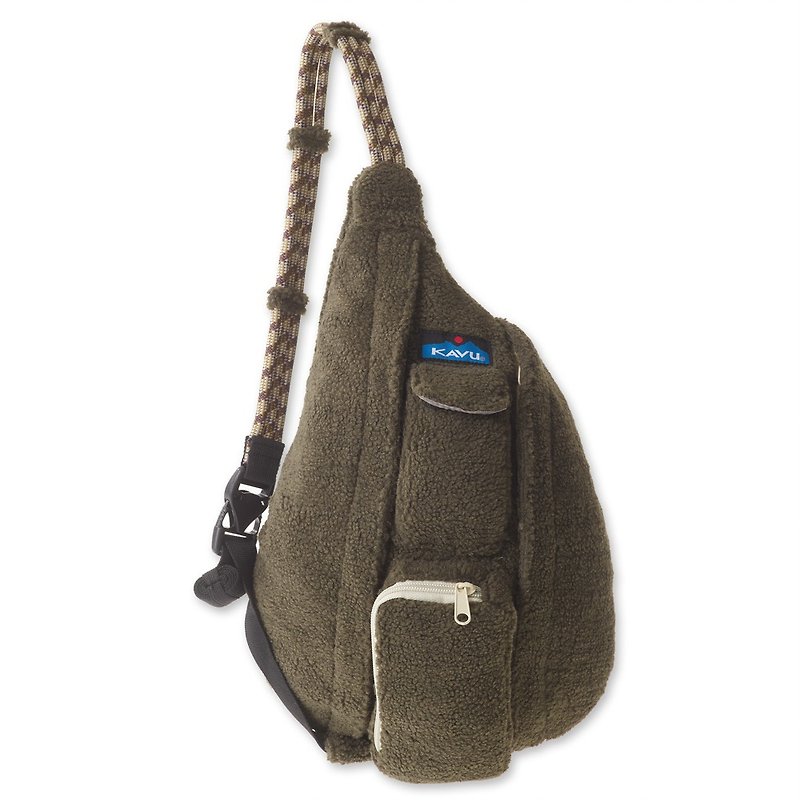 KAVU Mini Rope Fleece 休閒毛毛後背包 漂流木 #9220 - Messenger Bags & Sling Bags - Other Materials 