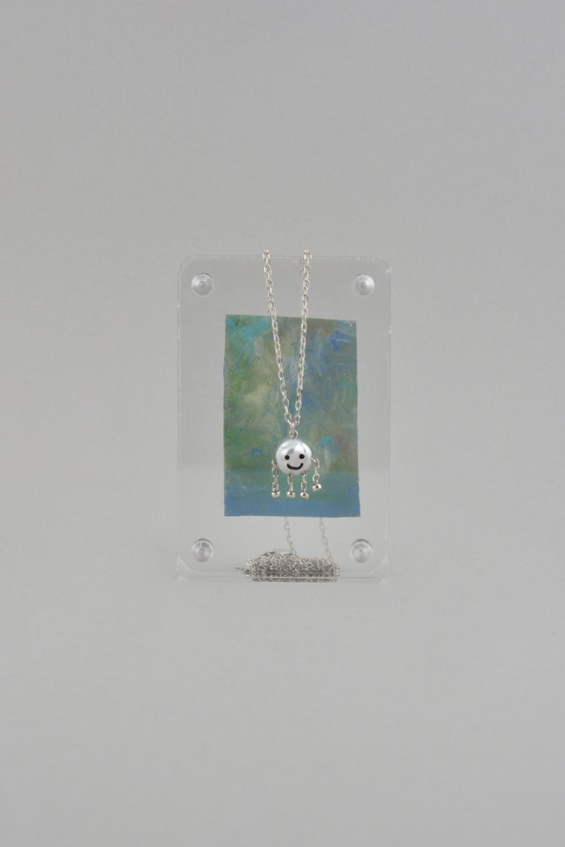 Pearl Pet Necklace - สร้อยคอ - เงิน สีเงิน