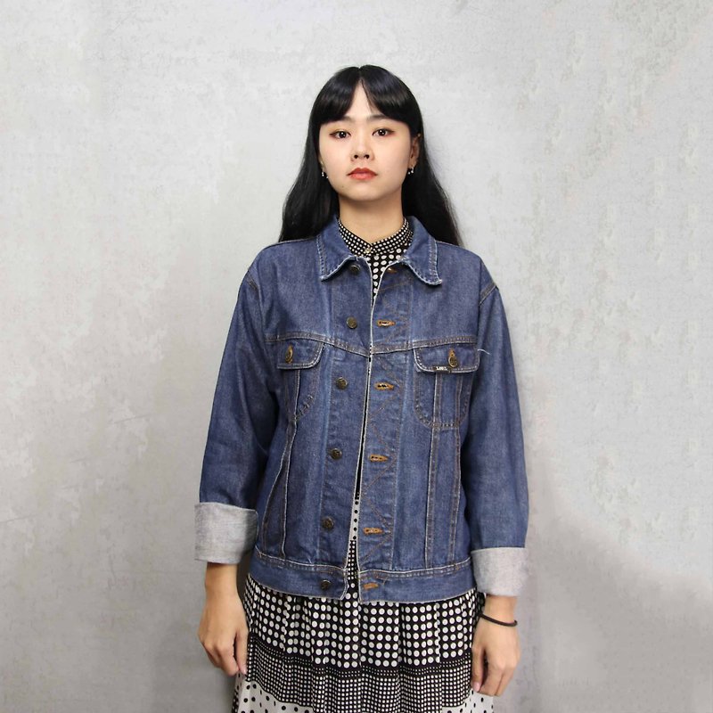 Tsubasa.Y vintage house A16 Lee brand denim jacket, denim can be worn by men and women - Women's Casual & Functional Jackets - Other Materials Blue