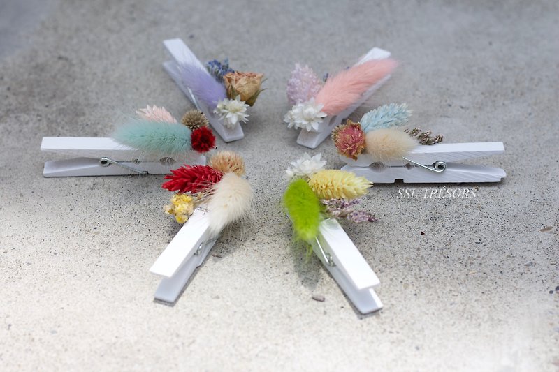 SSL Dry Flower Clip Graduation Gift / Birthday Gift / Valentine's Day / Dry Bouquet / Wood Clip / Christmas Gift - Dried Flowers & Bouquets - Plants & Flowers 