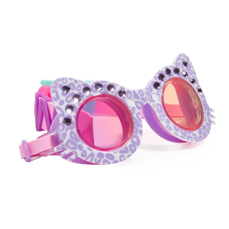 福利品 美國Bling2o 兒童造型泳鏡 喵系列-紫色 - 兒童泳衣 - 塑膠 紫色