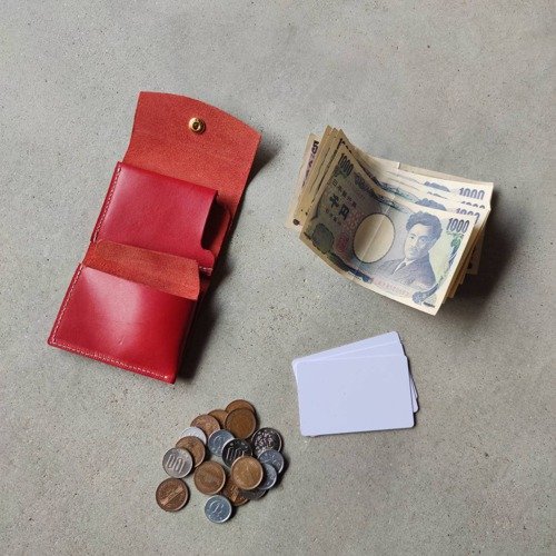 総手縫い お札 カード ミンティア 収納可 栃木レザー 小さな財布 ミニ財布 500x0.jpg