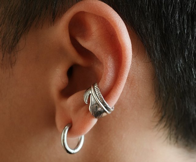 イヤーカフ スターリングシルバー 羽 - ショップ 90Ninety's ピアス