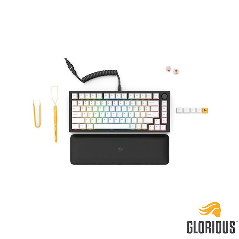 Glorious GMMK Pro 75% 全鋁DIY模組化機械鍵盤組合包 Fox軸 英文 - 電腦配件 - 鋁合金 黑色