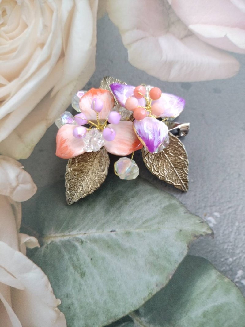 The Allure Is Not a Flower Series-Bougainvillea - Brooches - Other Metals Gold