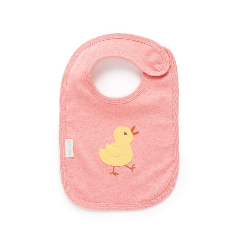 Australian Purebaby organic cotton baby bib/saliva towel pink orange cuckoo chicken - Bibs - Cotton & Hemp 