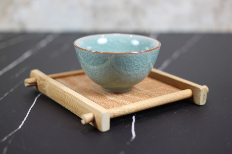【教師節禮物】哥窯 冰裂紋 中式小茶杯 鶯歌陶藝名家葉敏祥作品 - 茶壺/茶杯/茶具 - 陶 