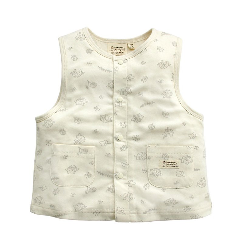 Organic Egyptian Cotton Toddler Super Soft Cardigan - Owl - Tops & T-Shirts - Cotton & Hemp White
