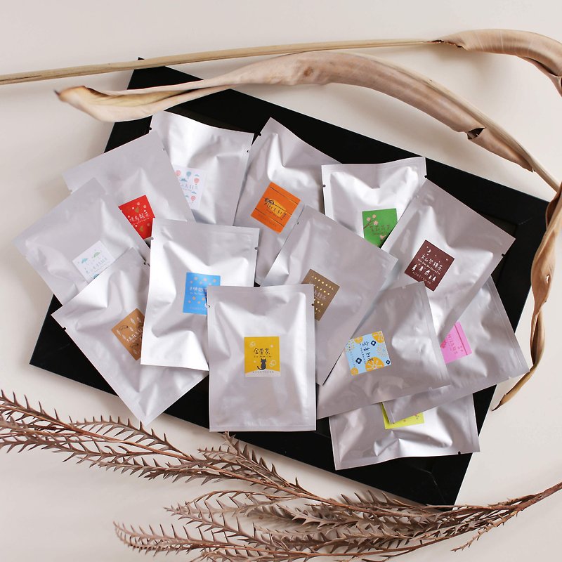 16 kinds of trial Taiwan tea leaf set - Tea - Other Materials Multicolor