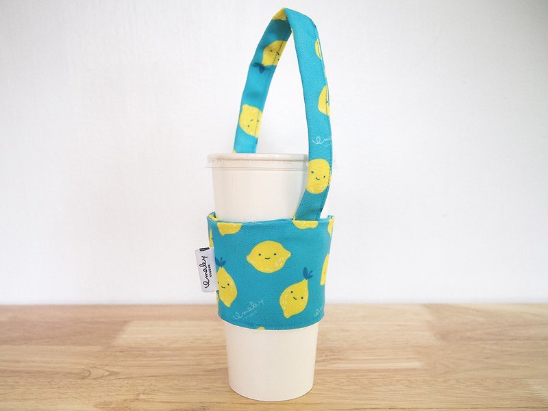 Lemon drink bag / Reusable drink holder / 飲料提袋 - 杯袋/飲料提袋 - 其他材質 黃色