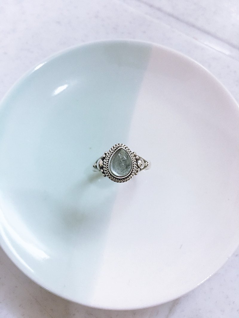 Tourmaline Ring Handmade in Nepal 92.5% Silver - แหวนทั่วไป - เครื่องเพชรพลอย 