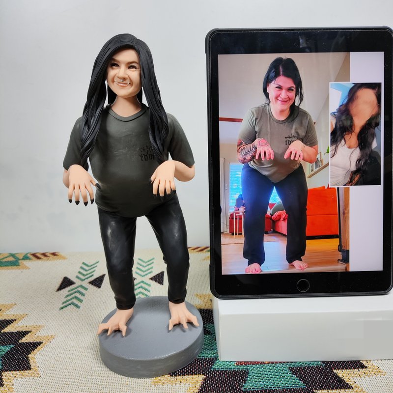 Custom 3D Portrait Statue Doll from Photo |Personalized Figurine Gift Girlfriend - Stuffed Dolls & Figurines - Clay Multicolor