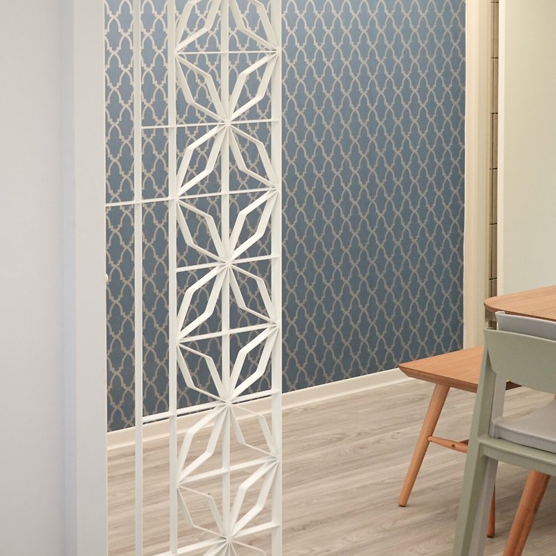 Divide the space white window pattern iron screen - Other Furniture - Other Metals White