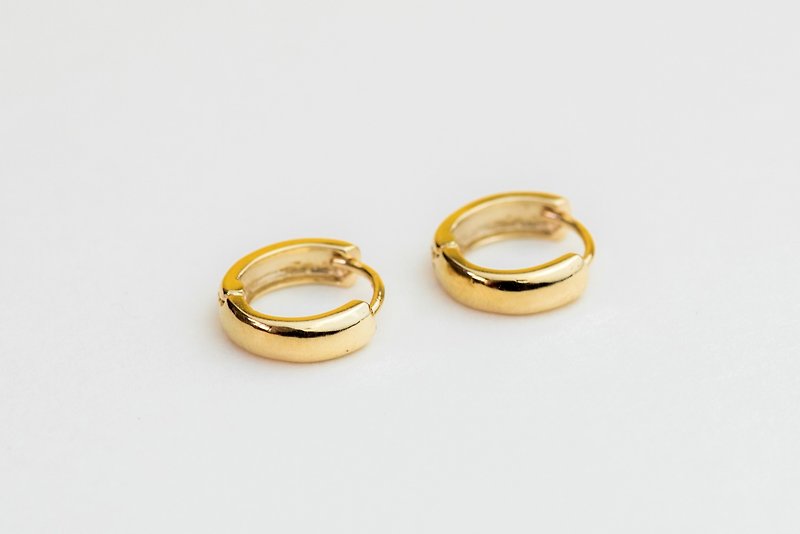 Bold Hoops 14K Solid Gold Earring - Earrings & Clip-ons - Precious Metals Gold