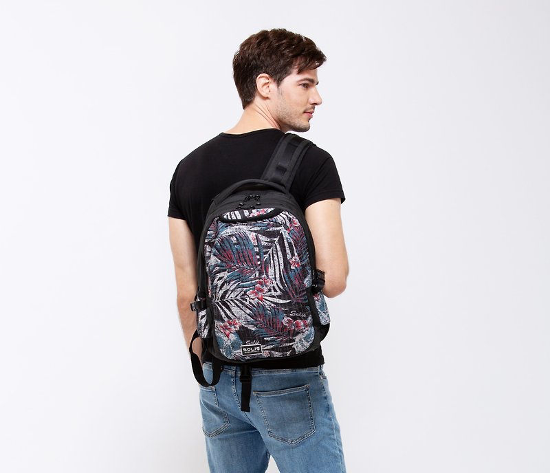 SOLIS Reflective Skull Series│13'' Reise Basic Laptop Backpack│Red - Laptop Bags - Polyester 