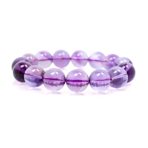 正佳珠寶 Gemsrich Jewelry 【正佳珠寶】紫水晶 冰種紫水晶 14mm 紫水晶手珠 日本彈力繩