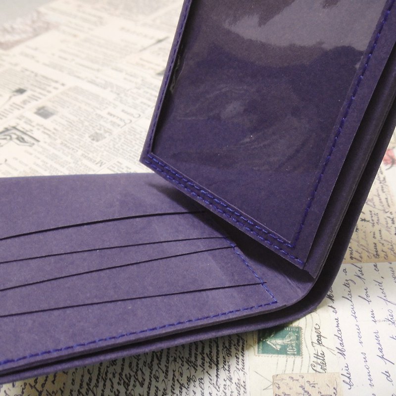 bi-fold photo wallet washable pager (customizable) - กระเป๋าสตางค์ - กระดาษ สีน้ำเงิน