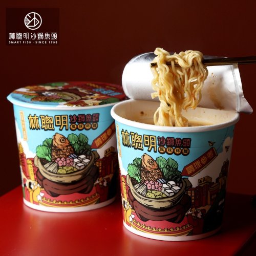 MOL 美食嚴選 【林聰明沙鍋魚頭】風味杯麵(12杯/箱)