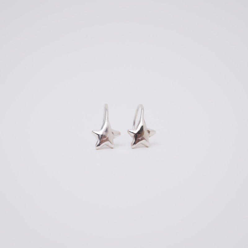 Star U-shaped earrings - Earrings & Clip-ons - Sterling Silver 