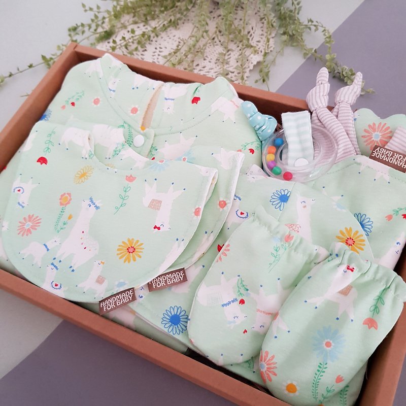 The most practical item of the six-piece Mi Yue gift knitted cotton item is exclusively handmade - Baby Gift Sets - Cotton & Hemp Multicolor