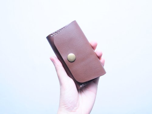 港產皮革｜Leatherism Handmade Products 【超大容量卡片套—深棕｜RUSSEL】好好縫 皮革材料包 免費壓字 手工包 卡片套 咭套 咭夾 名片夾 簡約實用 義大利皮 植鞣革 皮革DIY 卡包 咭包