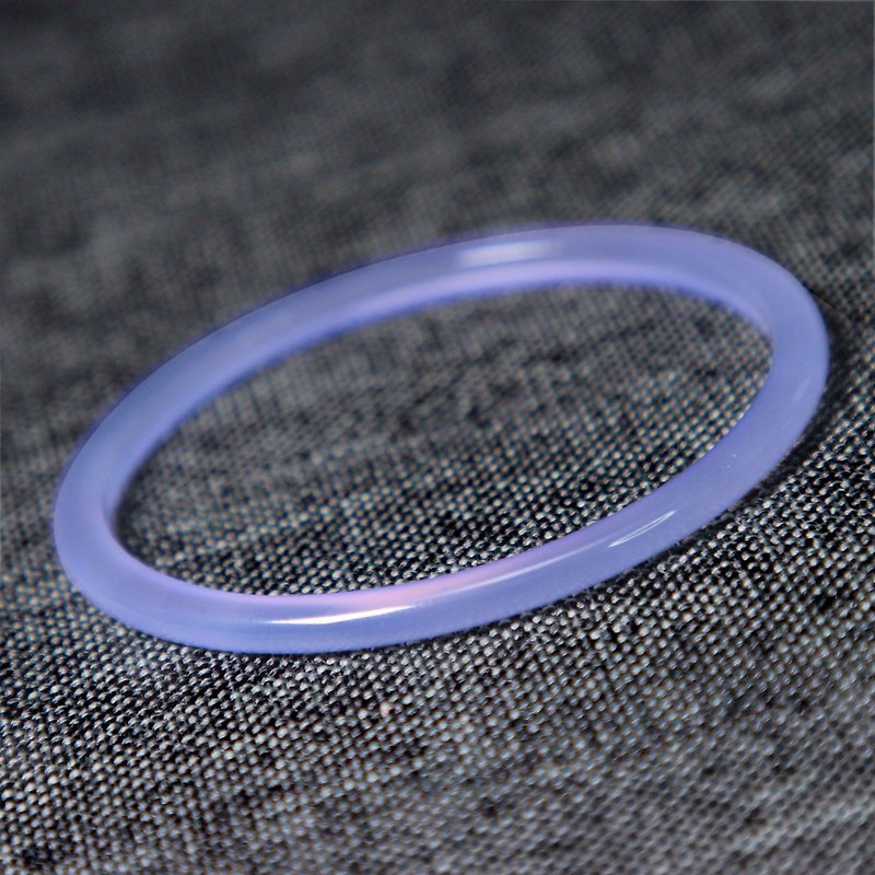 Natural ice transparent blue and purple agate bracelet 54MM, fluorescent and fresh, female jingle bracelet bracelets stacked 3 delicate - Bracelets - Semi-Precious Stones 