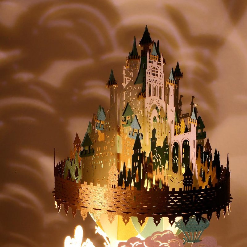 Floating Castle - POSTalk Light Model Gift Card (LM-52) - Items for Display - Other Materials Multicolor